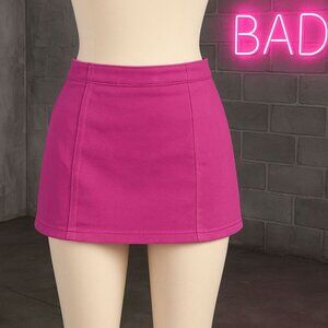 Pink Micro Mini Denim Skirt PrettyLittleThing Size 6 Festival Coquette Baddie